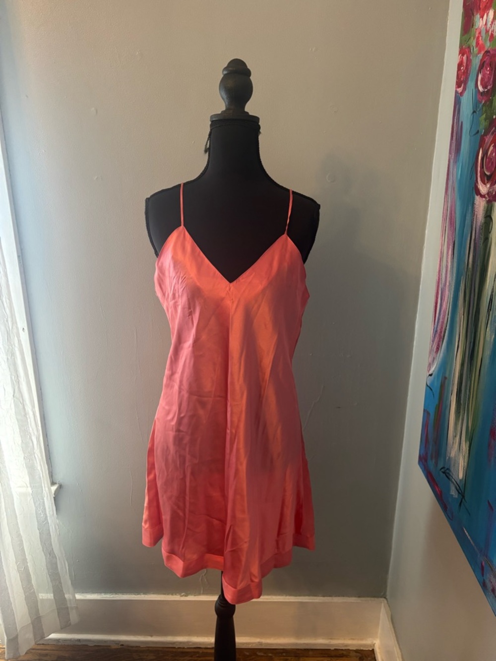 VTG 90s Y2K Victoria's Secret gold label 100% silk slip dress size M